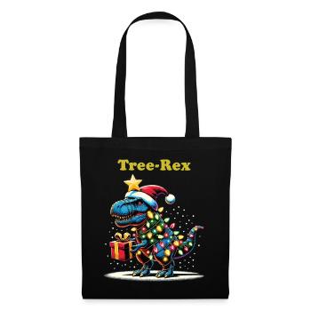 ARBRE REX DINO Noël moche cadeau de Noël - Sac en tissu - noir - Devant