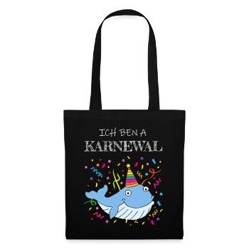 Ich bin ein Karnewal Karneval Konfetti Kölsch Köln - Stoffbeutel - Schwarz - Vorne