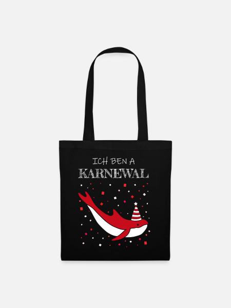 Kölner Karneval Rot Weiß Fasching Konfetti Kölsch - Stoffbeutel - Schwarz