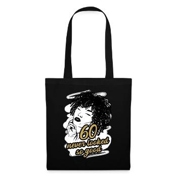Élégant 60 ans de pouvoir femme chic - Sac en tissu - noir - Devant
