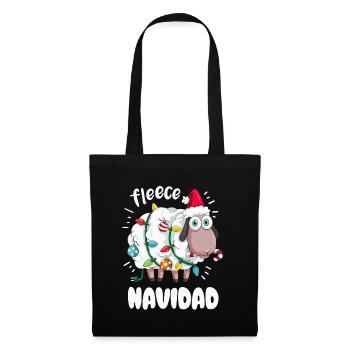 Funny Sheep Wishes Feliz Navidad Pun - Tote Bag - black - Front