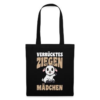 Ziege Ziegenbauer Bauernhof Landwirt Bauer Ziegen - Stoffbeutel - Schwarz - Vorne