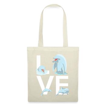 Dolphin Love - Stoffbeutel - Natur - Vorne