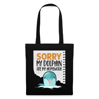 Dauphin Désolé Mon dauphin a mangé mon - Sac en tissu - noir - Devant