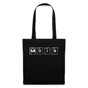 Moin - Stoffbeutel - Schwarz - Vorne