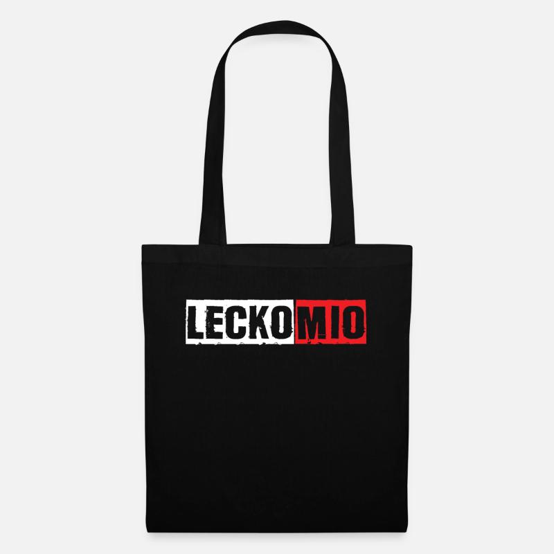 Lecko Mio Saarland Saarländischer Spruch - Stoffbeutel - Schwarz