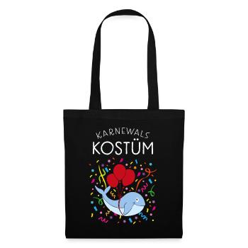Karnewal Karneval Fasching Konfetti Kostümersatz - Stoffbeutel - Schwarz - Vorne