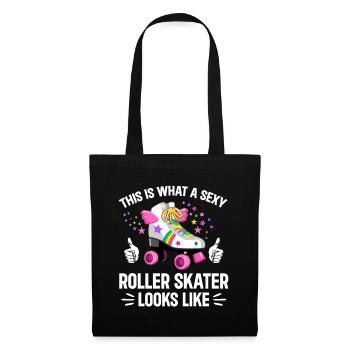 Roller Skating - Sexy Roller Skater - Tote Bag - black - Front