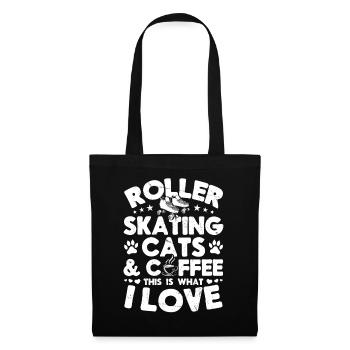Roller Skates Roller Skating & Cat Owner - Tote Bag - black - Front