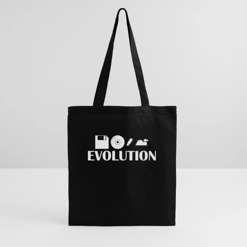 Evolution Floppy CD USB Stick Cloud Tote Bag
