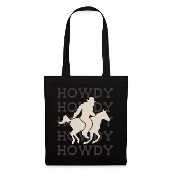 Bigfoot HOWDY Western Welcome Design - Sac en tissu - noir - Devant