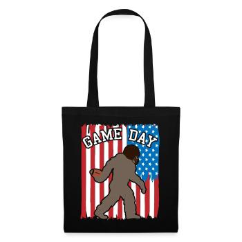 Bigfoot Patriot USA Flagge Hingucker - Stoffbeutel - Schwarz - Vorne