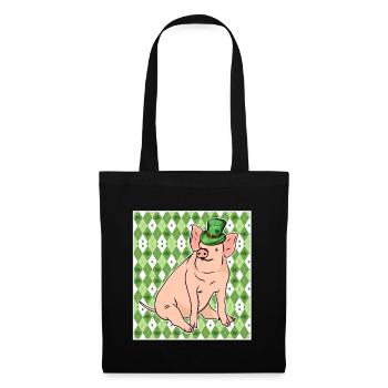 Lucky Pig - Tote Bag - black - Front