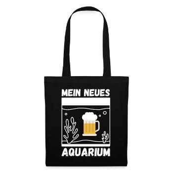 Bier Aquarium Fische Aquaristik - Stoffbeutel - Schwarz - Vorne