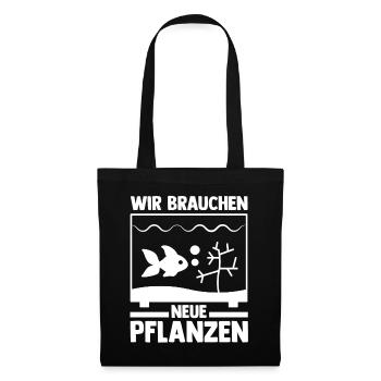 Aquarium Fische Aquaristik - Stoffbeutel - Schwarz - Vorne