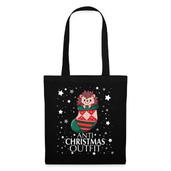 Anti Noël - Sac en tissu - noir - Devant