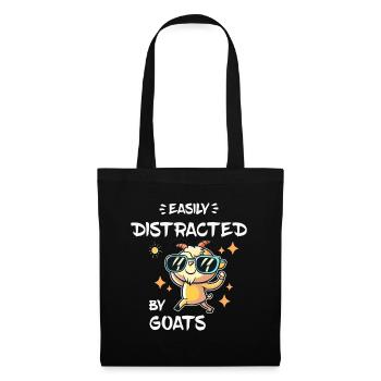 Funny Ziegen Distracted by Dancing Goats Kawai - Tote Bag - black - Front