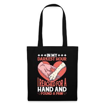 J’ai tendu la main et j’ai trouvé une patte 9 - Sac en tissu - noir - Devant