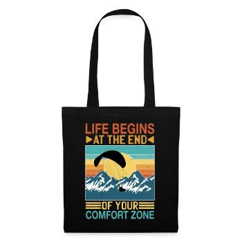 La vie commence à la fin de votre zone de confort 9 - Sac en tissu - noir - Devant