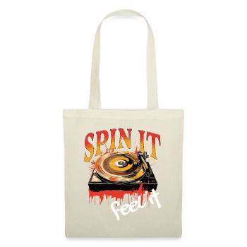 Vinyl Record LP Turntable Retro - Tote Bag - nature - Front