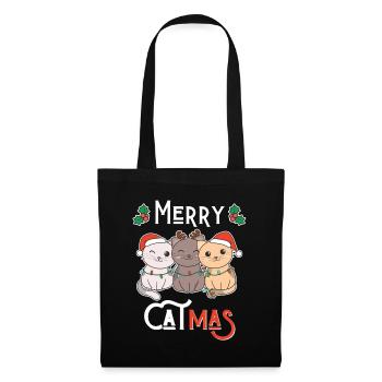 Merry Catma's Pun Cat Christmas - Tote Bag - black - Front