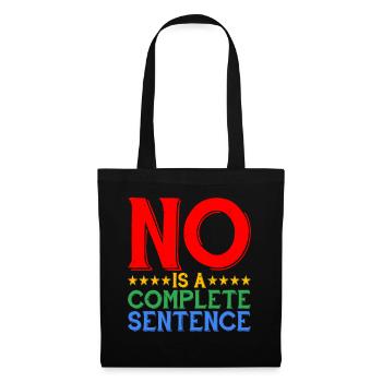 Non est une phrase complète 31 - Sac en tissu - noir - Devant