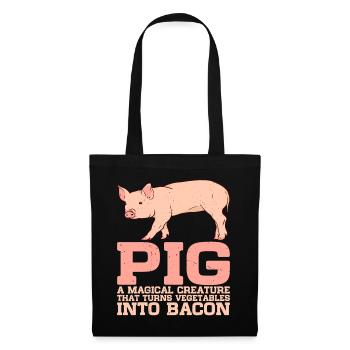 Pig, A Creature That Turns Vegetables Into Bacon 7 - Tote Bag - black - Front