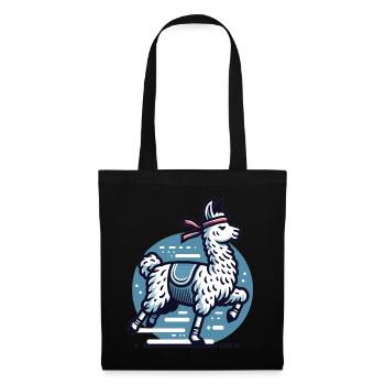 Jogger Lama: Sporty on the road - Tote Bag - black - Front