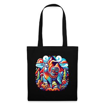 Lama de randonnée : De sommet en sommet - Sac en tissu - noir - Devant