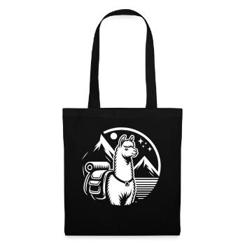 Simple hiking llama: Mountains in view - Tote Bag - black - Front