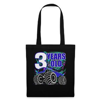 Turbo 3-Year-Old Monster Truck Fun - Tote Bag - black - Front