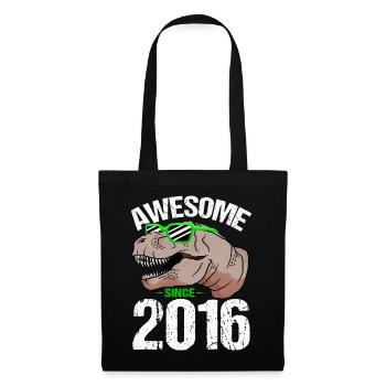 T-Rex Abenteurer Seit 2016 Stylisch - Stoffbeutel - Schwarz - Vorne