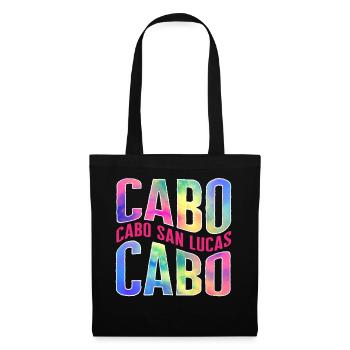Mexico Shirt, Cabo San Lucas Tie Dye Design Tee, - Tote Bag - black - Front