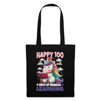 Unicorns are awesome therefore i am a unicorn - Stoffbeutel - Schwarz - Vorne