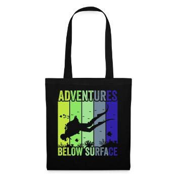 Plongée sous-marine, Plongée sous-marine, Vacances en mer - Sac en tissu - noir - Devant