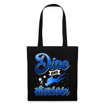 Plongée sous-marine, Plongée sous-marine, Vacances en mer - Sac en tissu - noir - Devant