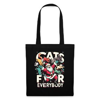 Cats For Everybody Katze Katzen Katzenliebhaber - Stoffbeutel - Schwarz - Vorne