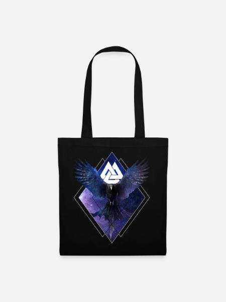 Viking Raven Valknut Valhalla Hugin Munin Galaxy S - Stoffbeutel - Schwarz