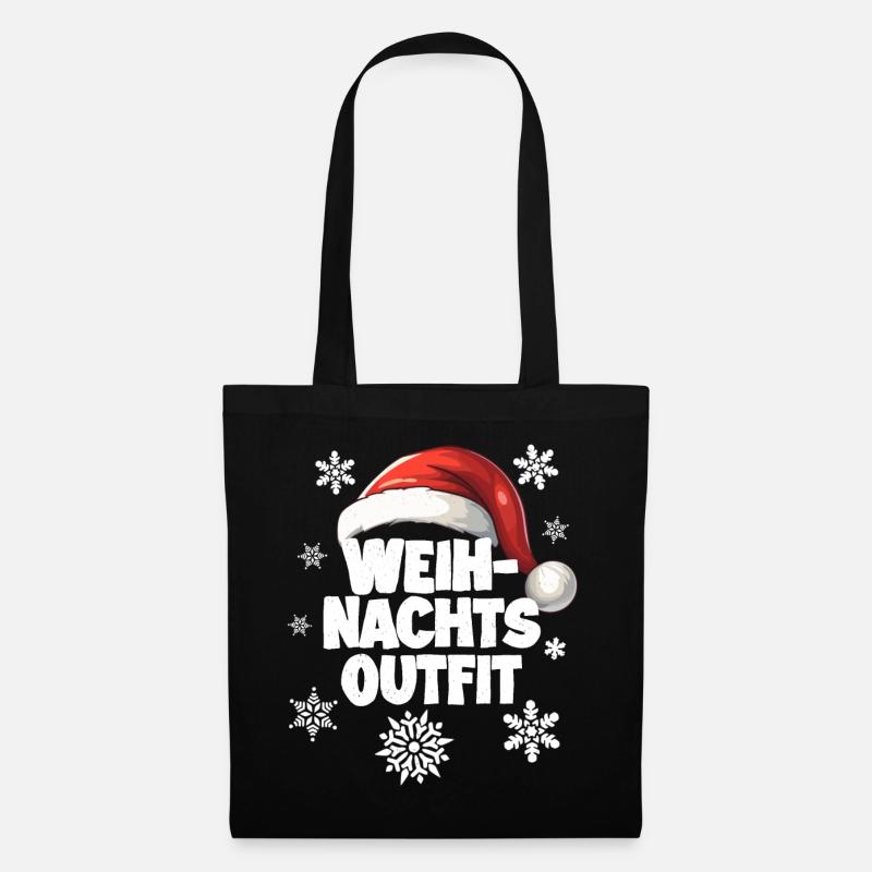 Weihnachtsoutfit - Stoffbeutel - Schwarz