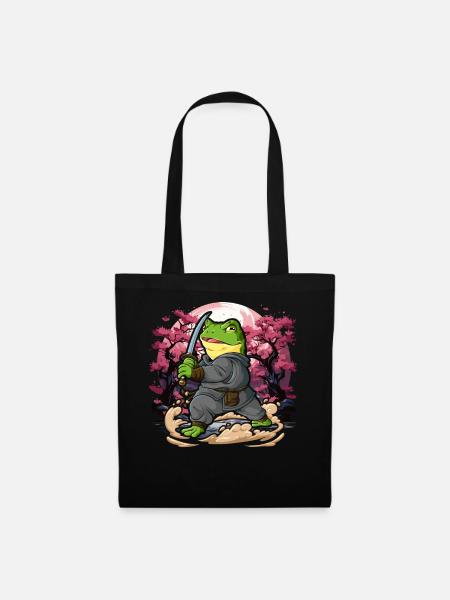 Samurai Frosch - Stoffbeutel - Schwarz