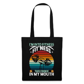 Je suis en forme fitness ce cookie dans mon - Sac en tissu - noir - Devant