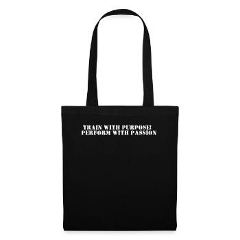 Fitness - Train with purpose, perform with - Tote Bag - black - Front