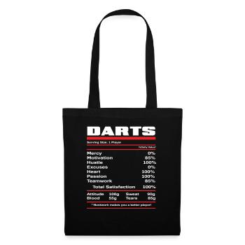 Dart player nutritional values - Tote Bag - black - Front