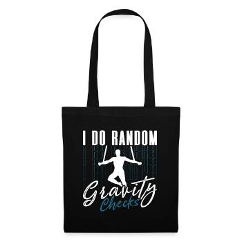 Aerialist I Do Random Gravity Checks Aerial Hoop - Tote Bag - black - Front