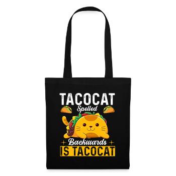 Tacocat Rückwärts Buchstabiert Ist Tacocat - Stoffbeutel - Schwarz - Vorne