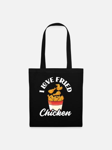 Ich Liebe Fried Chicken - Stoffbeutel - Schwarz