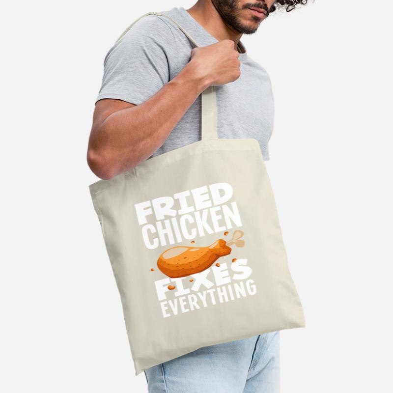 Fried Chicken Solves All Problems Tote Bag