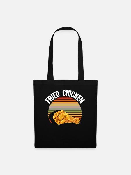 Fried Chicken Retro - Stoffbeutel - Schwarz