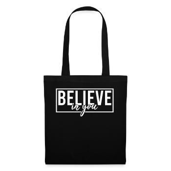 Soyez vous-même ! Confiance en soi, pensée positive, motivation - Sac en tissu - noir - Devant