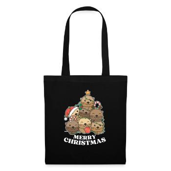 Joyeux Noël Loutre Réveillon de Noël Loutres - Sac en tissu - noir - Devant